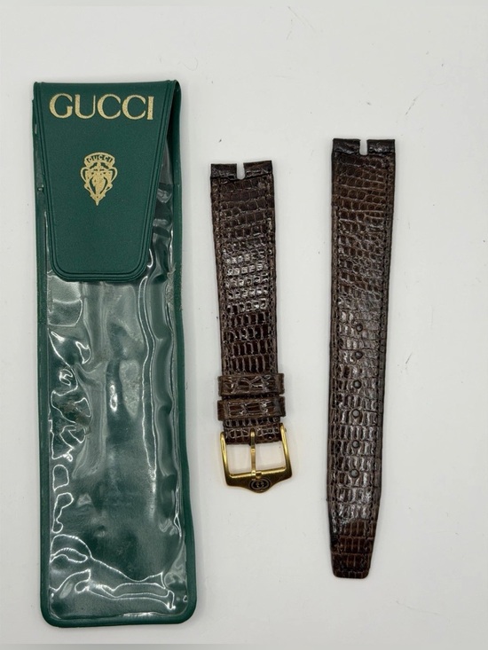 Gucci Accessories - Gucci Genuine Brown Lizard Leather Watch Strap 16MM #GS135